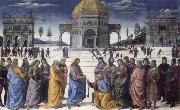 Pietro Perugino christ giving the keys to st.peter oil painting